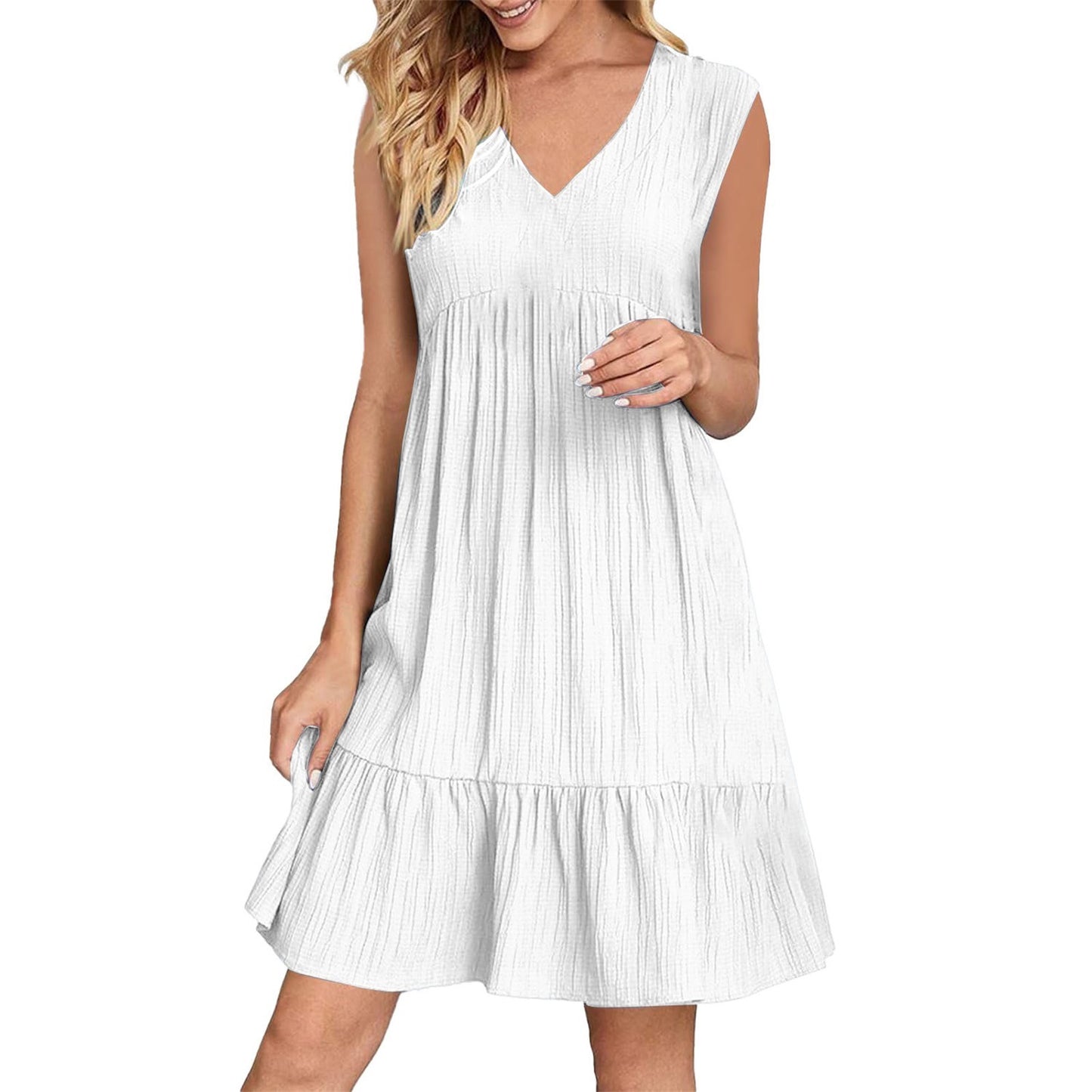 V-neck Niche Design Casual Elegant Lines Dress