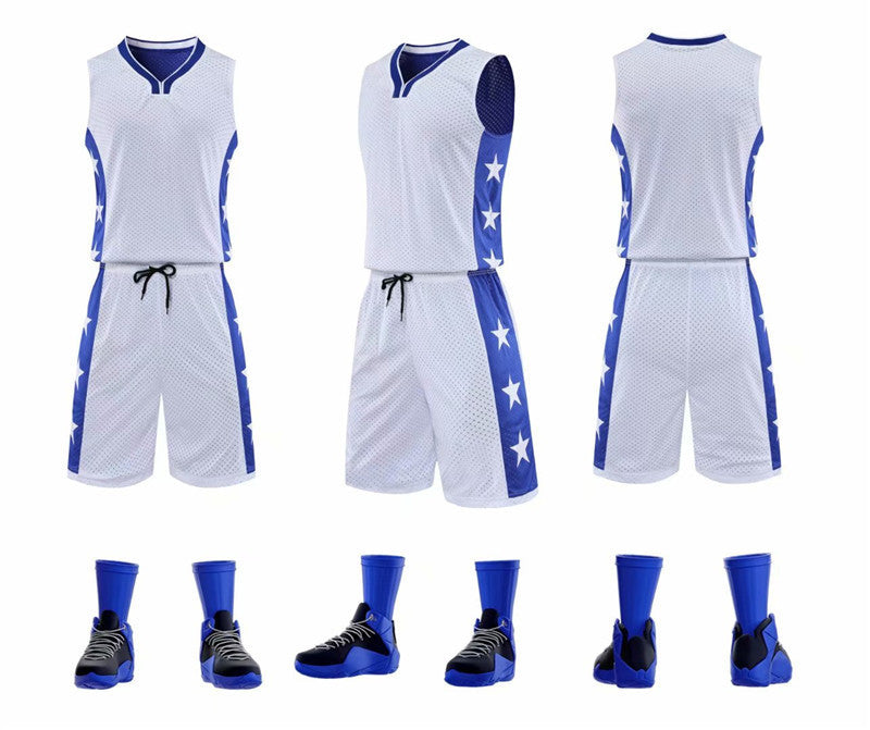 Men Double-Sided Basketball Uniform Suit