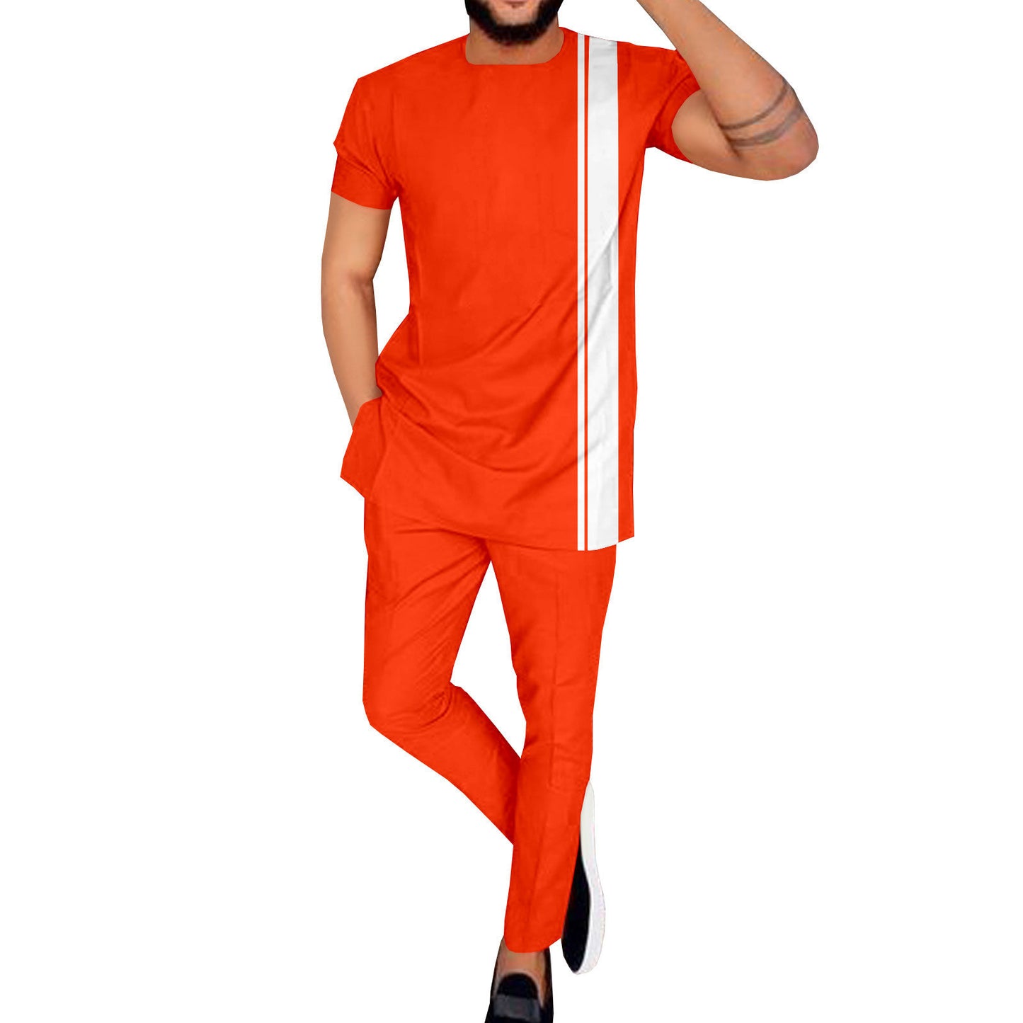 Ethnic Printing Batik Cotton Men's Casual Set