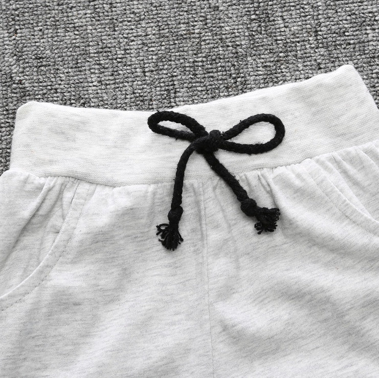 Boy's Cotton Two Piece Set Letter Print Shirt Trousers Baby Suit