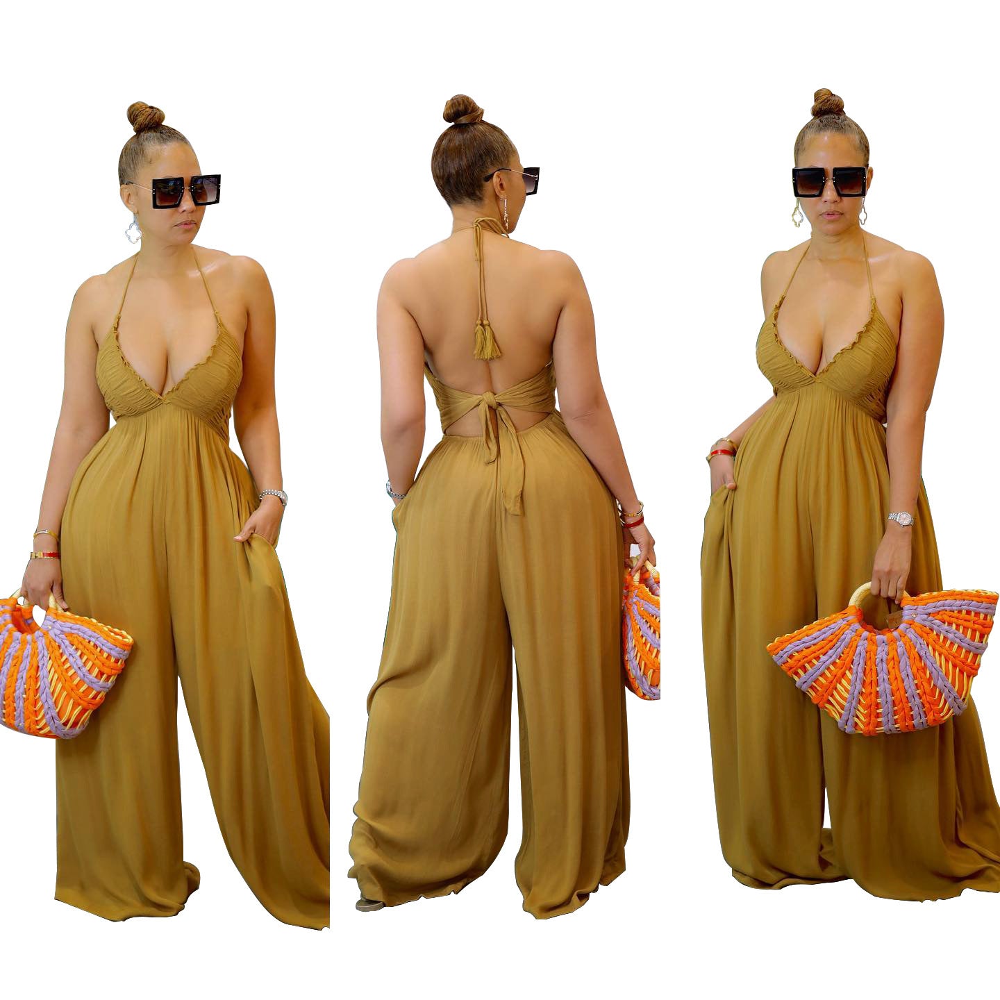 Women's Fashionable Personalized Bra Jumpsuit