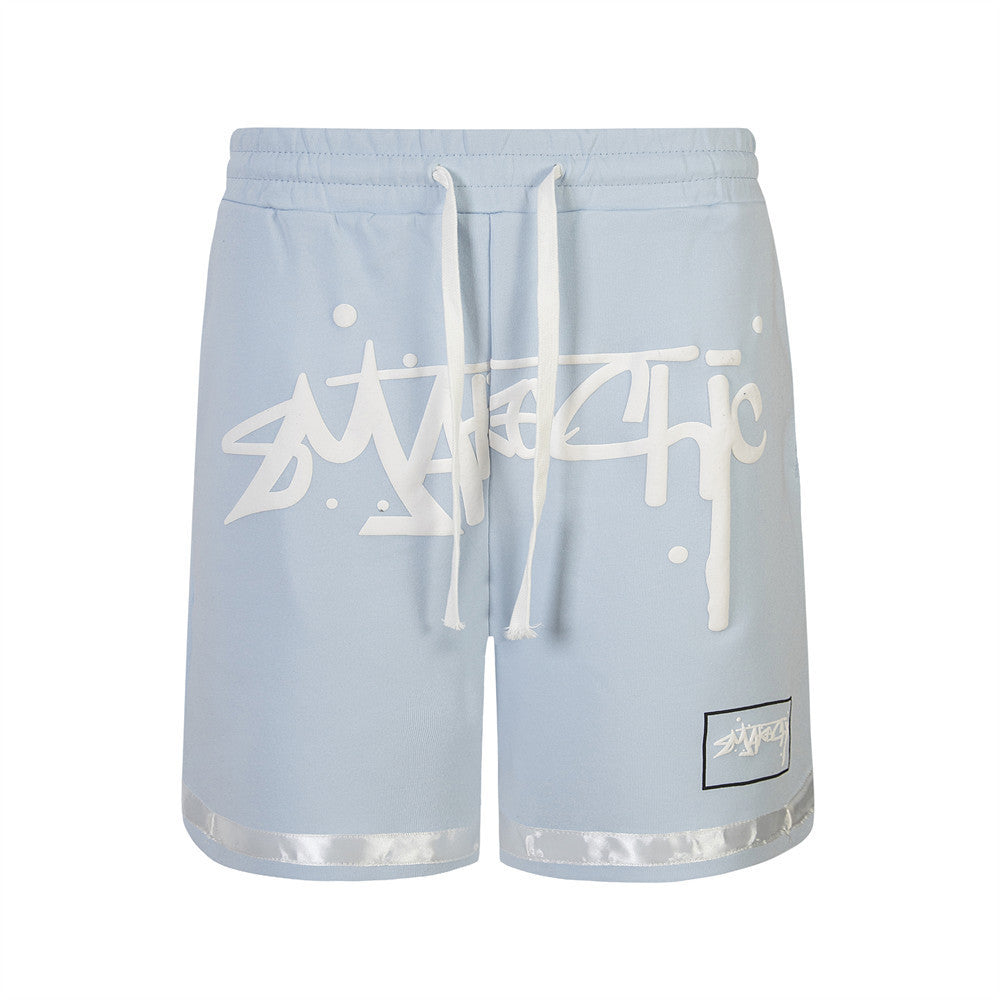 Gothic Lettered Casual Shorts For Men And Women