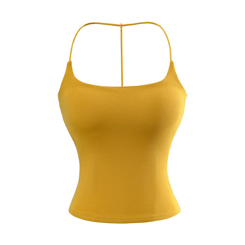 Solid Color Pure Desire Style Slim-fit Detachable Chest Pad Sling