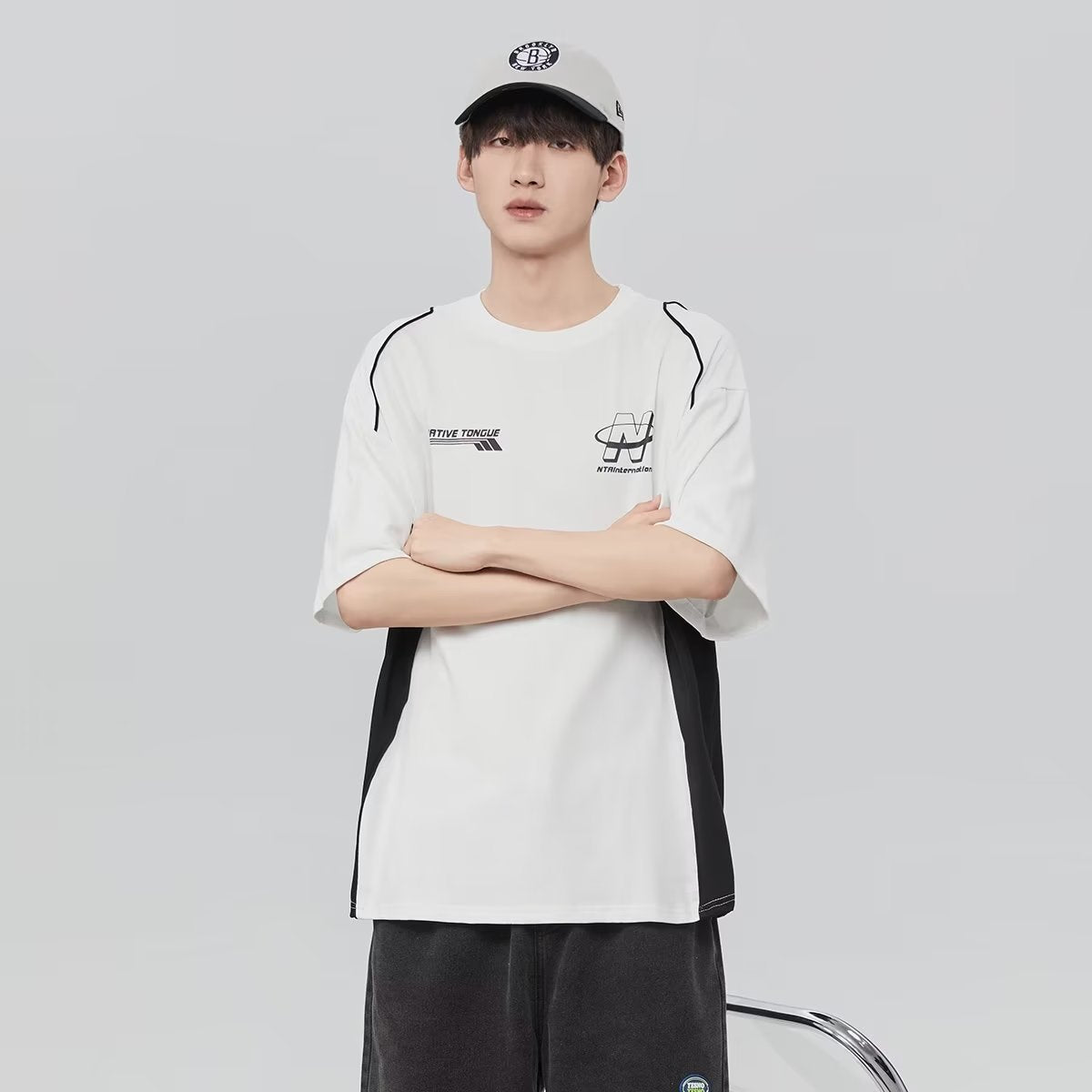 Street Men's Short Sleeve Loose Exercise T-shirt