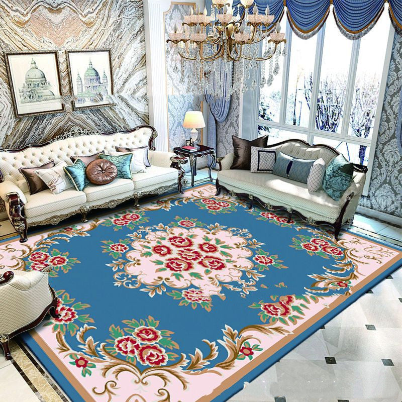 European Style Jihe Print Carpet Bedroom Living Room