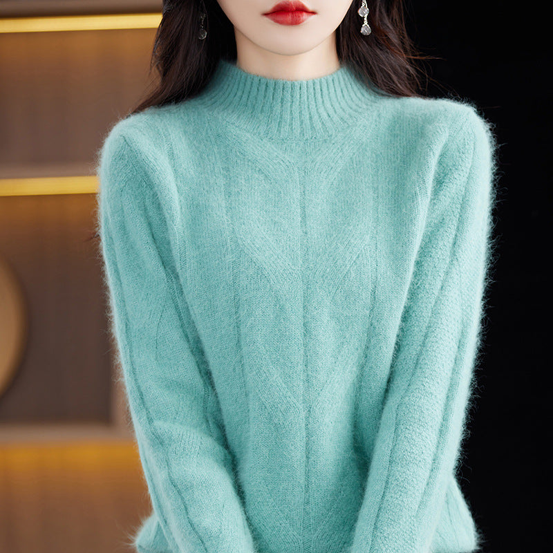 Women's Autumnwinter Fashion Knitted Top Bottoming Shirt