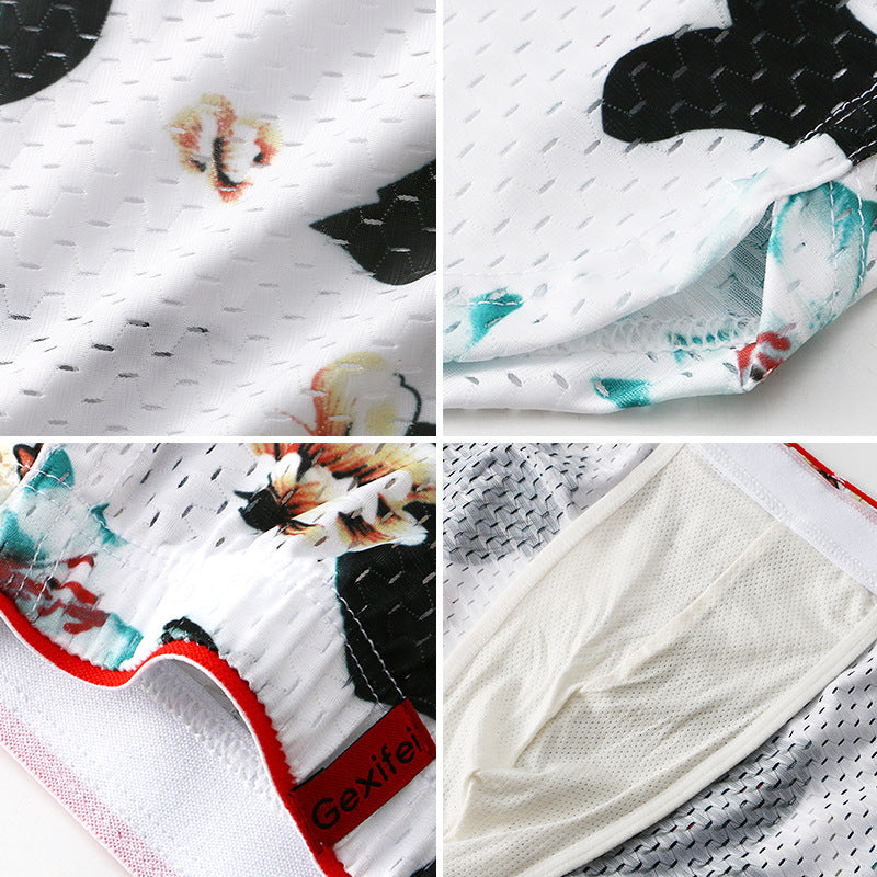 Men's Ice Silk Underwear Antibacterial Boxers Breathable