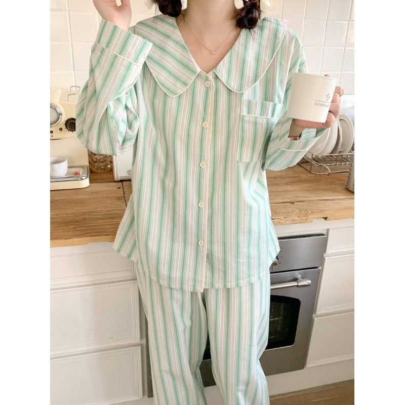 Autumn Striped Long Sleeve Can Be Worn Outside Striped Suit