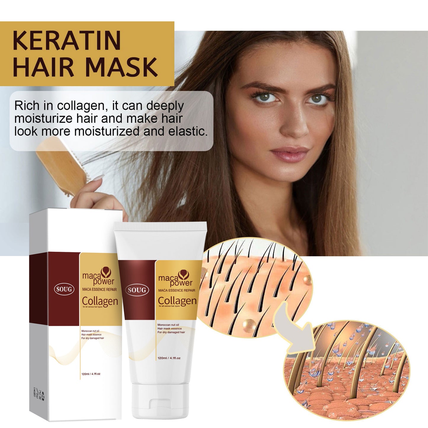 Keratin Hair Mask Repairing Liquid
