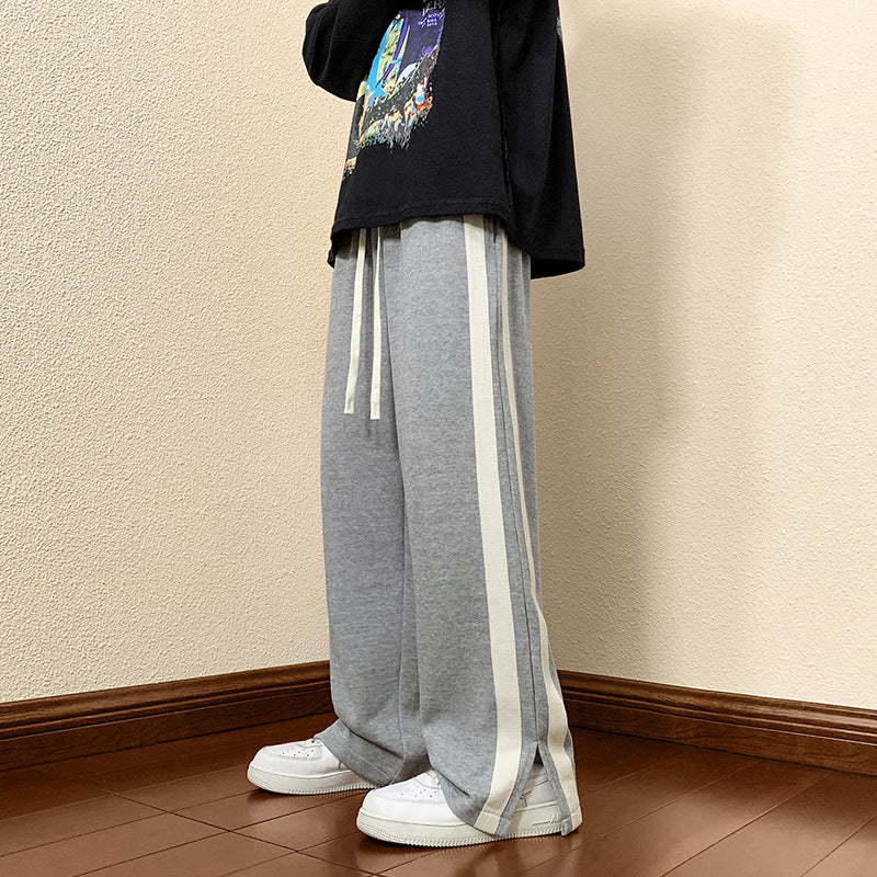 Men's Spring And Autumn Straight Leg Wide Leg Mop Pants