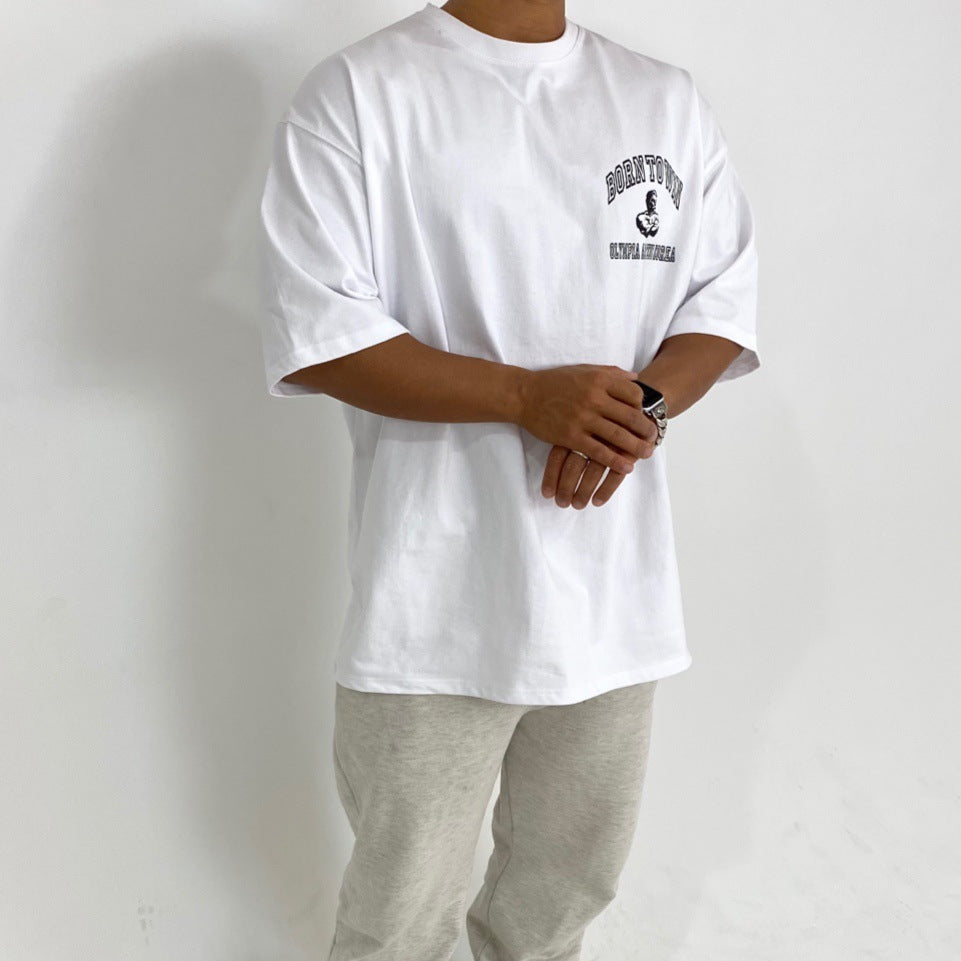 Men's Cotton Loose Sports Fitness Running Training Clothes