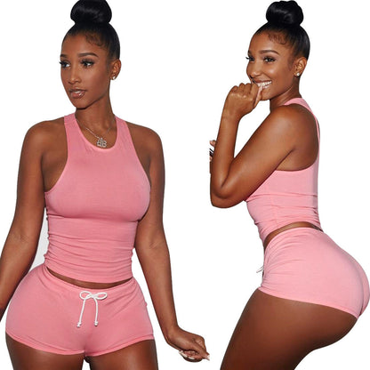 Women's Tank Top Shorts Short Fashion Casual Suit