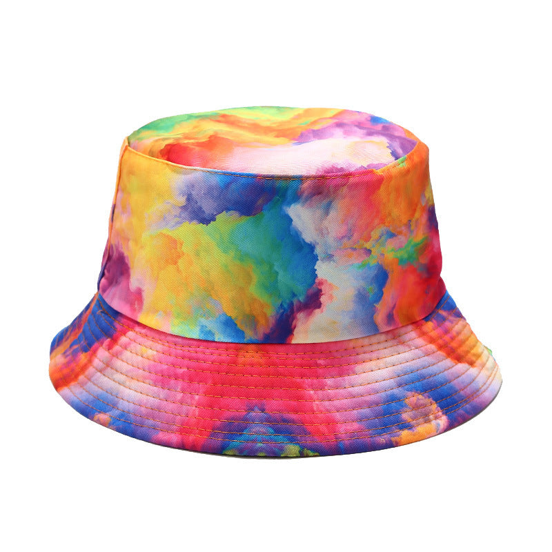 Summer Outdoor Tie-dyed Double-sided Sun Protection Hat