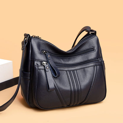 Genuine Leather Simple Shoulder Messenger Bag