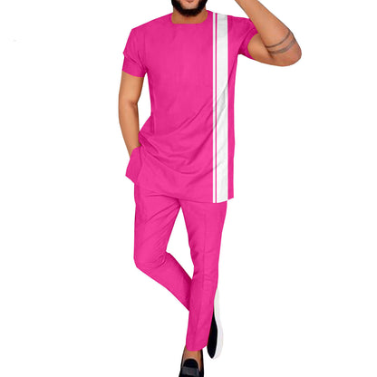 Ethnic Printing Batik Cotton Men's Casual Set