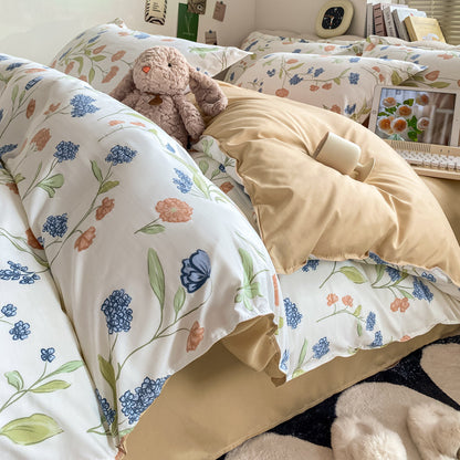 Washed Cotton Student Dormitory Bed Quilt Cover