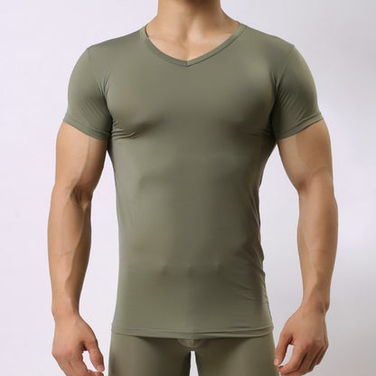 Men's Warm Ultra-thin Ice Silk Tight Home Pants