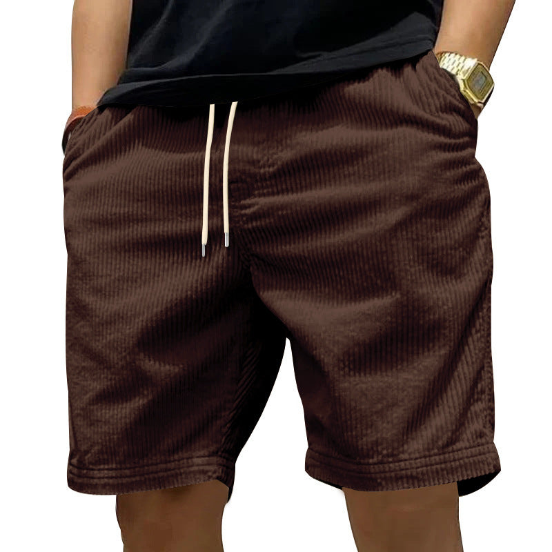 New Men's Casual All-matching Thin Corduroy Shorts