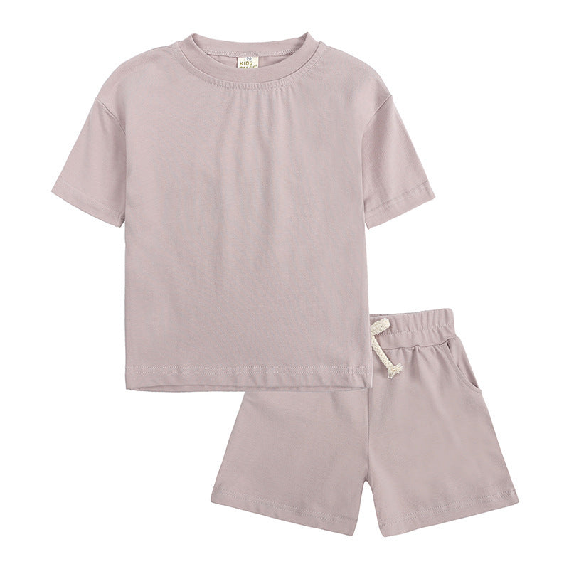 Korean Style Summer Sports Suit Summer Medium And Small Clothes Children