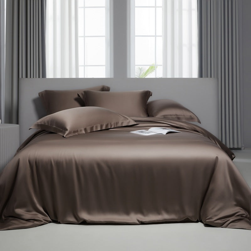 New Lyocell Lanjing Tencel Solid Color Series Summer Ice Silk Single Bed Sheet Quilt Cover