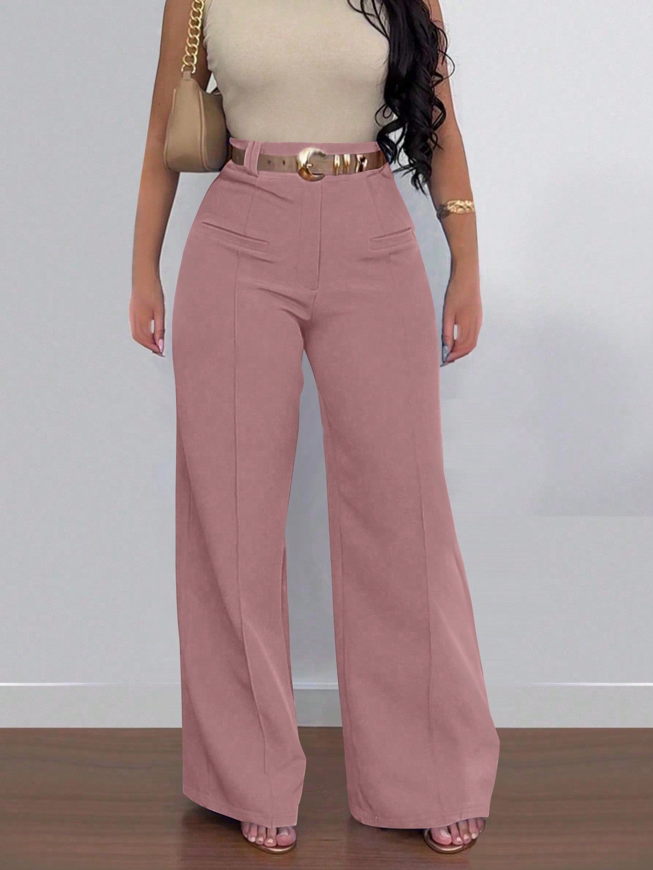 Women's Simple Casual Trousers Do Not Contain Belt
