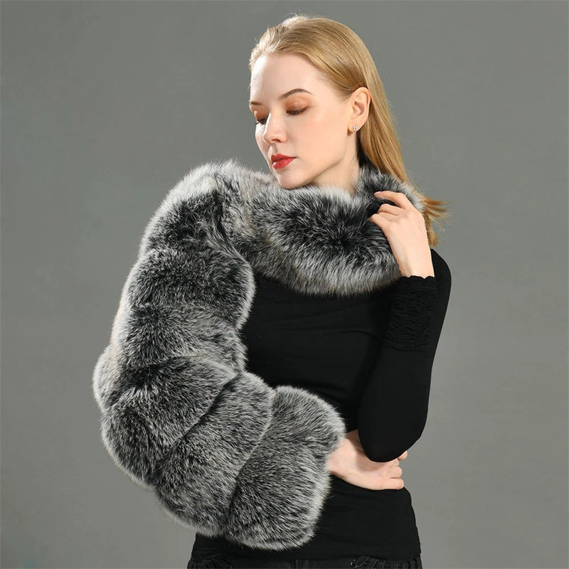 Women's Solid Color Fashion Warm Faux Fur Jacket