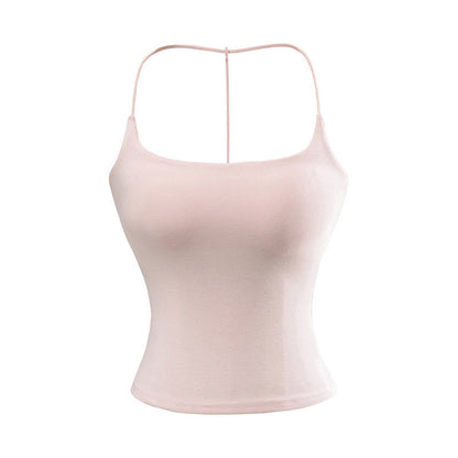 Solid Color Pure Desire Style Slim-fit Detachable Chest Pad Sling