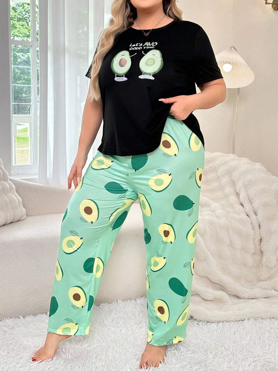 Trousers Plus-sized Plus Size Women's Pajamas Homewear Suit