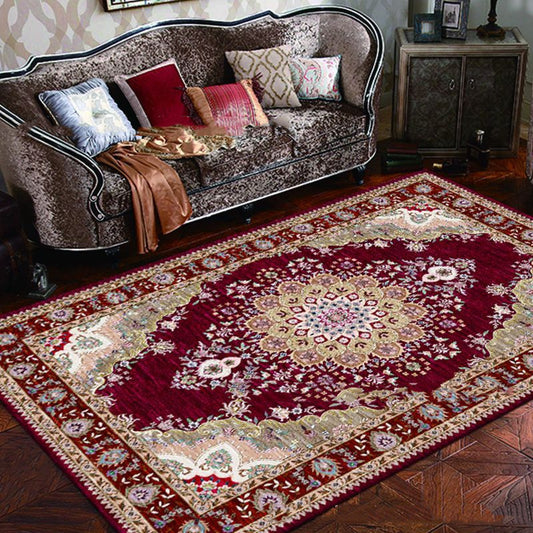 European Style Jihe Print Carpet Bedroom Living Room