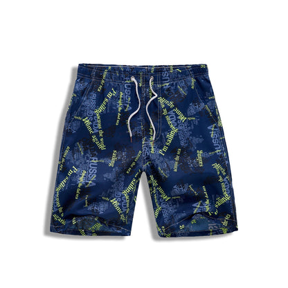 European Size Beach Pants With Inner Net Summer Men's Casual Loose Floral Pants Quick-drying