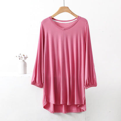 Modal Thin Plus Size Loose Long Sleeve Pajamas