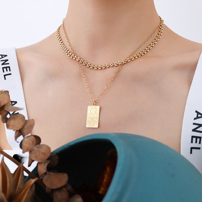 Geometrically Diverse Patchwork Bracelet Necklace