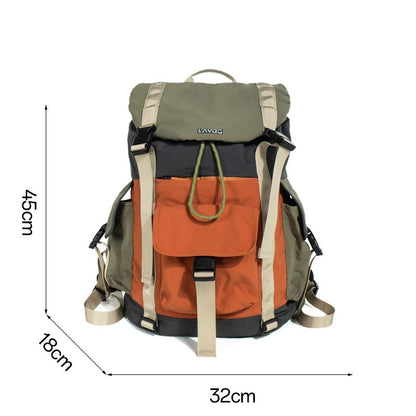 Multi-compartment Large Capacity Contrast Color Outdoor Backpack