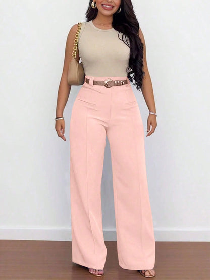 Women's Simple Casual Trousers Do Not Contain Belt