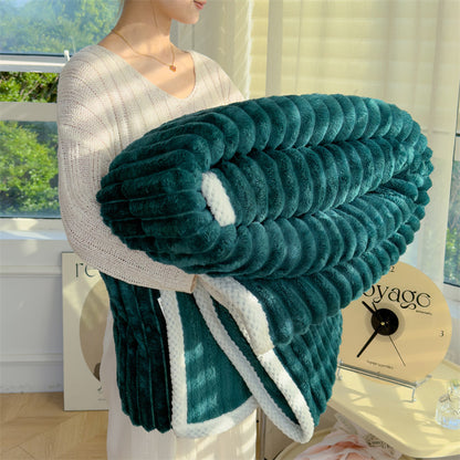 Angora Wool Thickened Roman Pattern Sofa Blanket