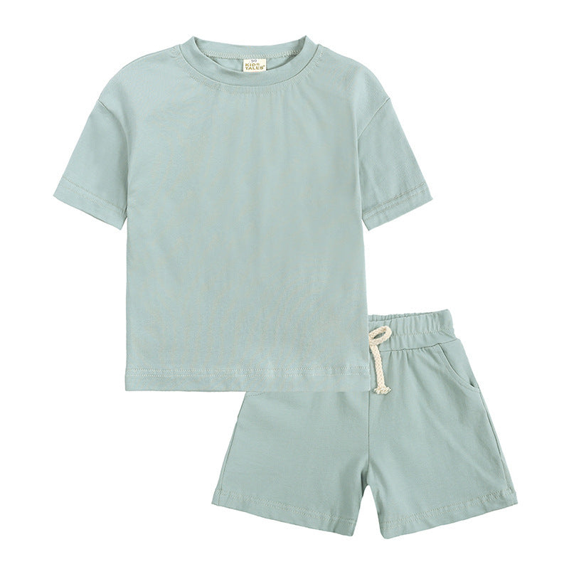 Korean Style Summer Sports Suit Summer Medium And Small Clothes Children