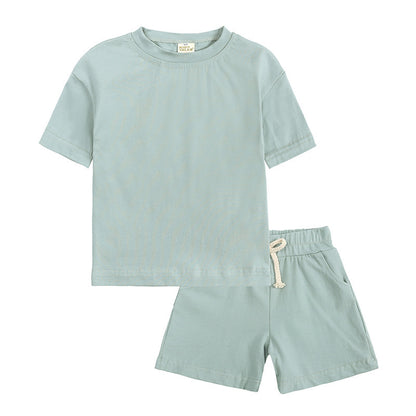 Korean Style Summer Sports Suit Summer Medium And Small Clothes Children