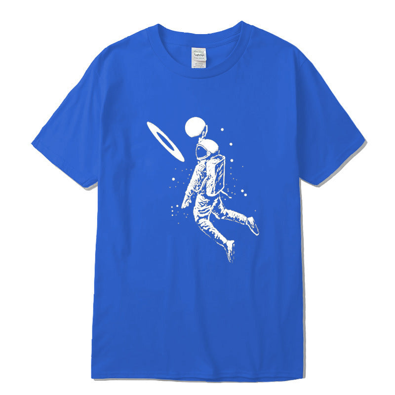 New Short Sleeve Top T-Shirt Spaceman Print