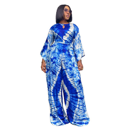 Women's Ethnic Style Retro Printing Fashion Casual Jumpsuit