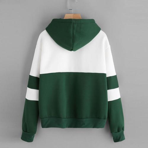 Women's loose hooded printed sweater