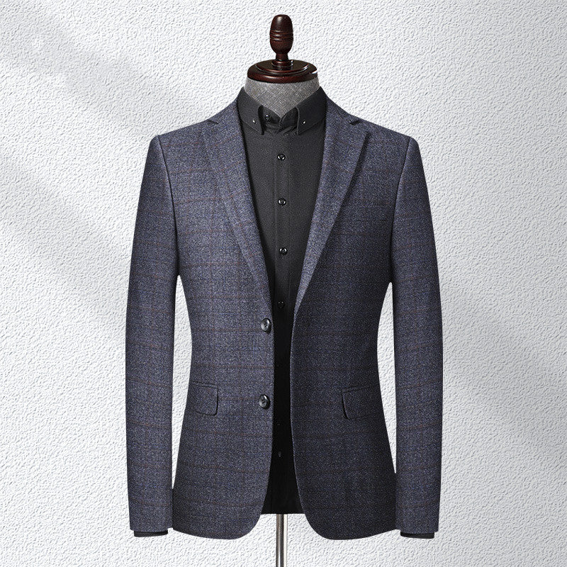 Non-iron plaid suit