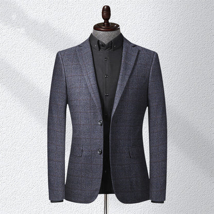 Non-iron plaid suit