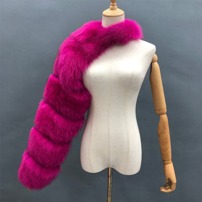 Women's Solid Color Fashion Warm Faux Fur Jacket