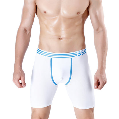 Men's Sports Lengthened Cotton U Convex Boxer Briefs