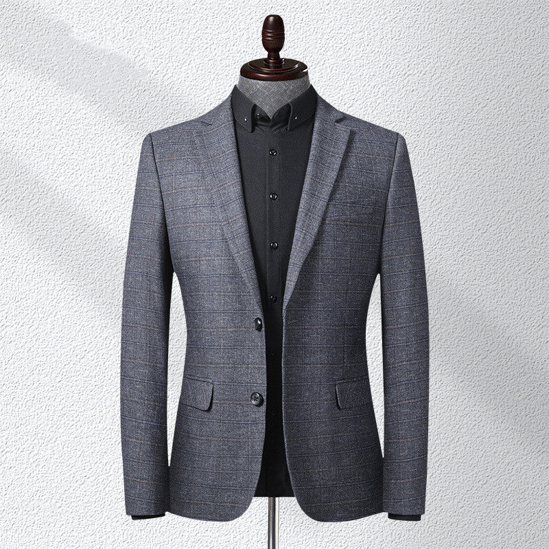 Non-iron plaid suit