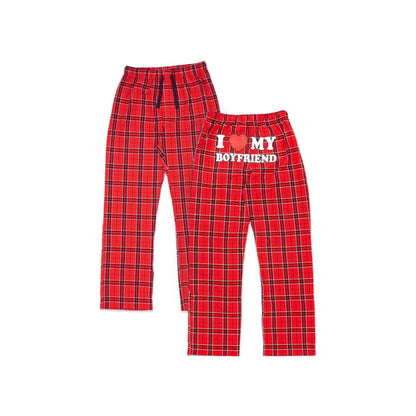 3D Women's Plaid Loose Casual Belt Drawstring Pants