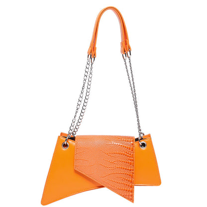 Stone Pattern Patent Leather Glossy New Square Pouch Women