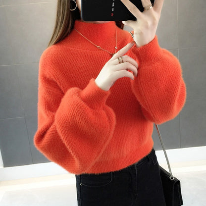 Autumn And Winter Lantern Sleeves Loose Sweater