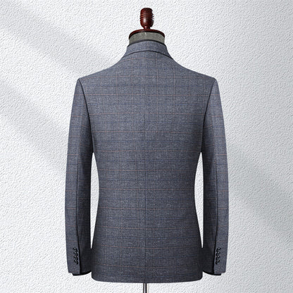 Non-iron plaid suit