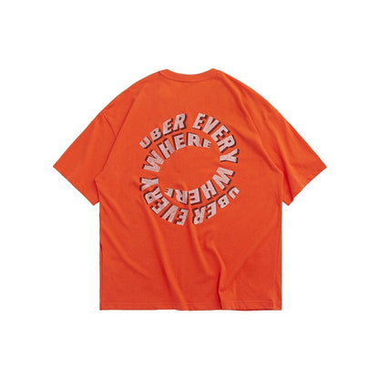 English hot drill hemp cotton T-shirt